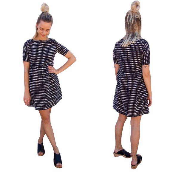 Ace & Jig Dresses & Skirts - Ace & Jig Dress Womens Medium Blue White Polka Dot Mini Pockets Retro Prairie